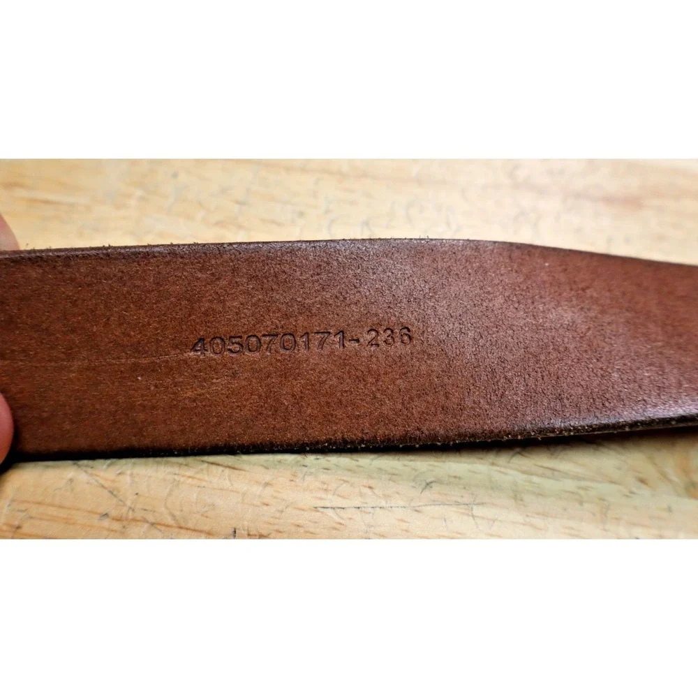 Polo Ralph Lauren Pony Logo Brass Buckle Italian Saddle Leather Belt Size 40